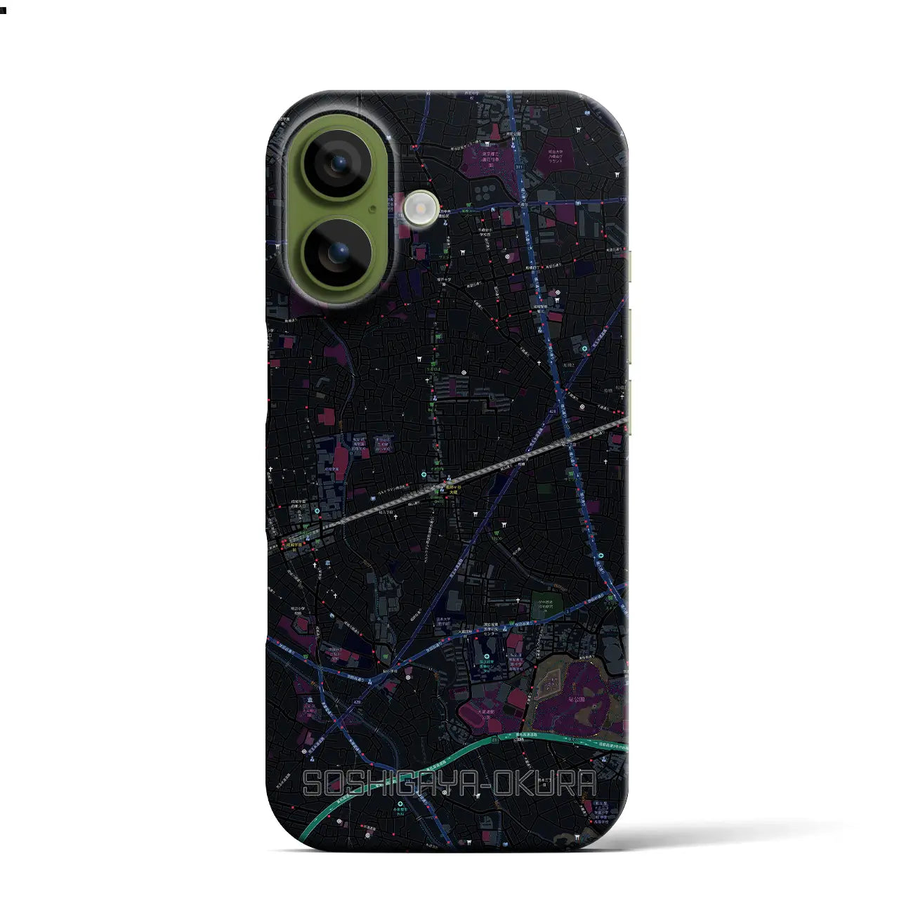 【祖師ヶ谷大蔵(東京都)】地図柄iPhoneケース(バックカバータイプ)