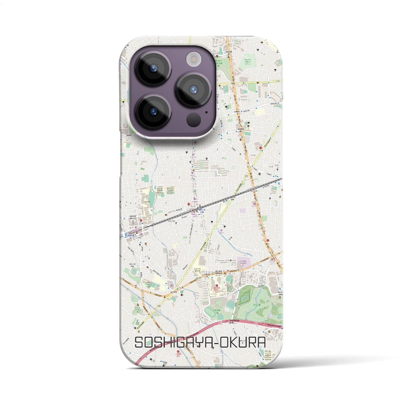 【祖師ヶ谷大蔵(東京都)】地図柄iPhoneケース(バックカバータイプ)