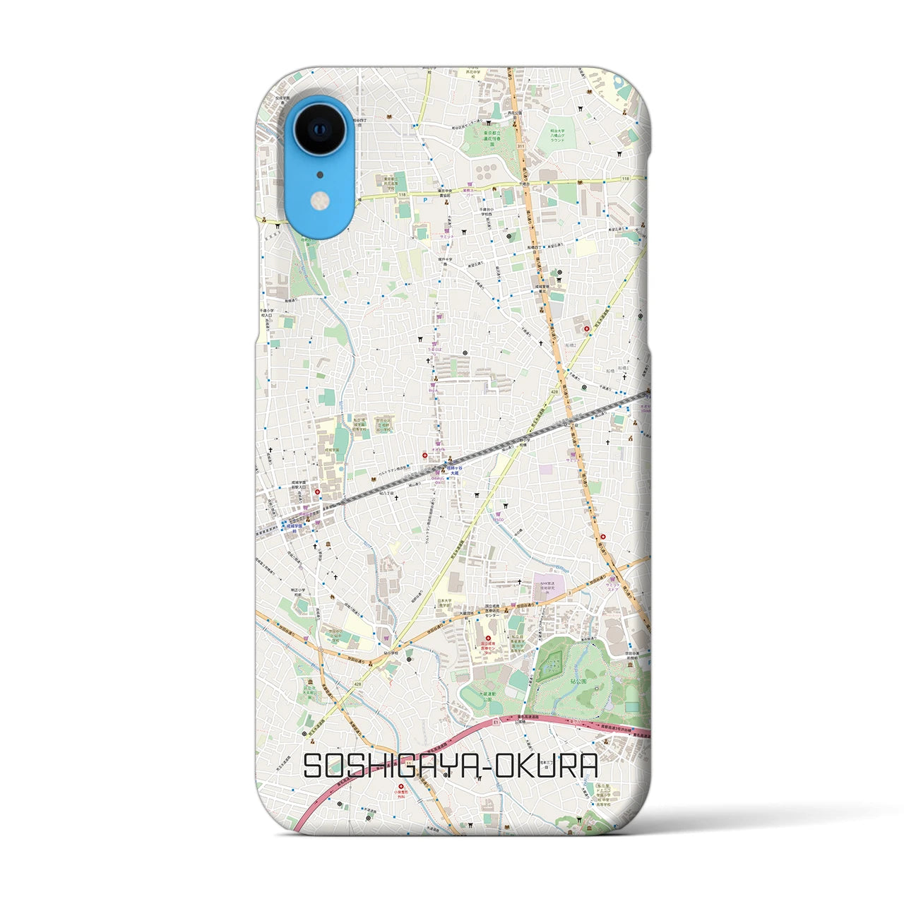 【祖師ヶ谷大蔵(東京都)】地図柄iPhoneケース(バックカバータイプ)
