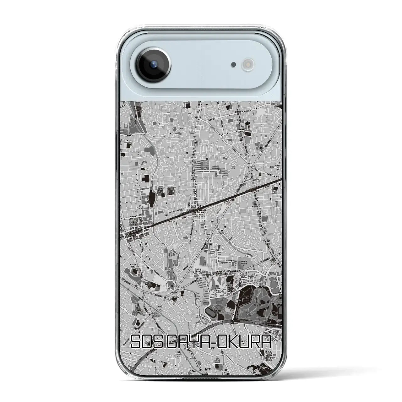 【祖師ヶ谷大蔵(東京都)】地図柄iPhoneケース(クリアタイプ)