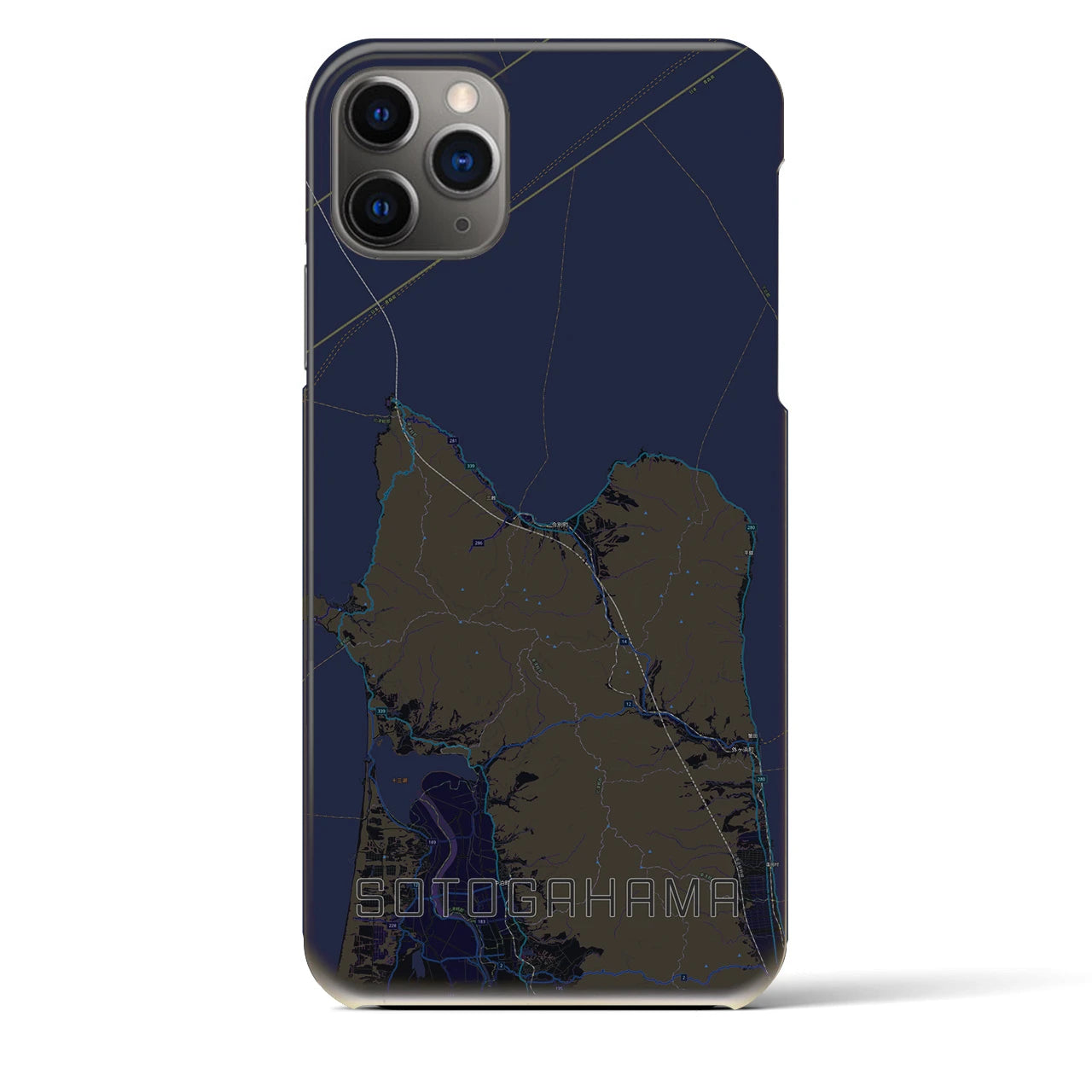 【外ヶ浜(青森県)】地図柄iPhoneケース(バックカバータイプ)