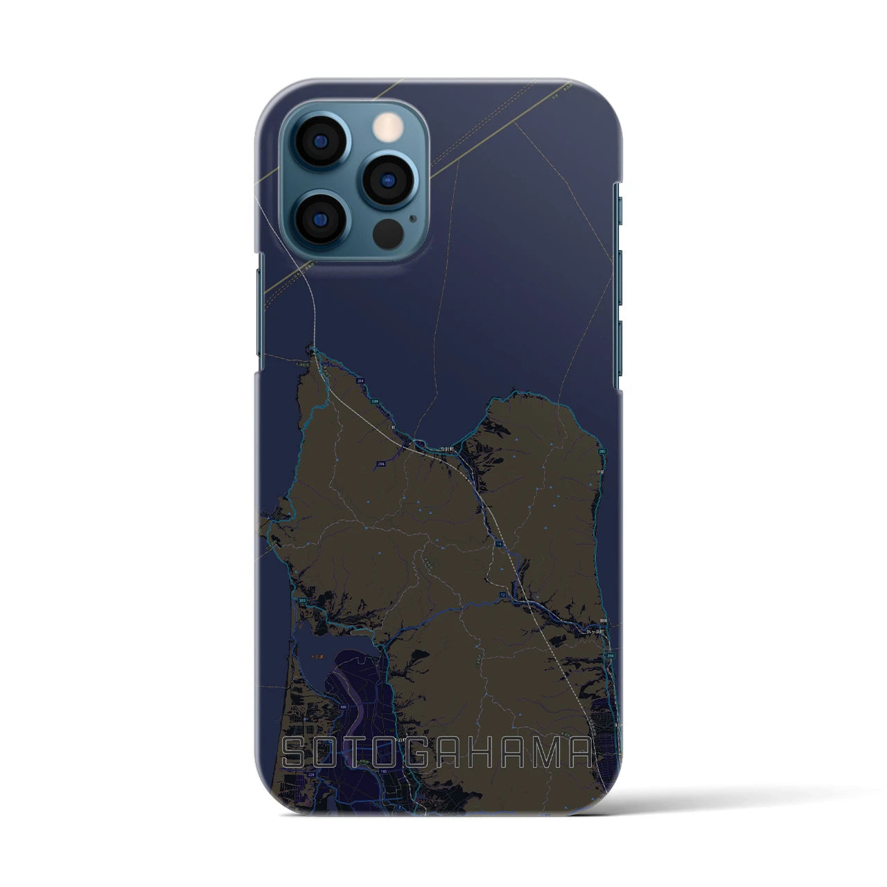 【外ヶ浜(青森県)】地図柄iPhoneケース(バックカバータイプ)
