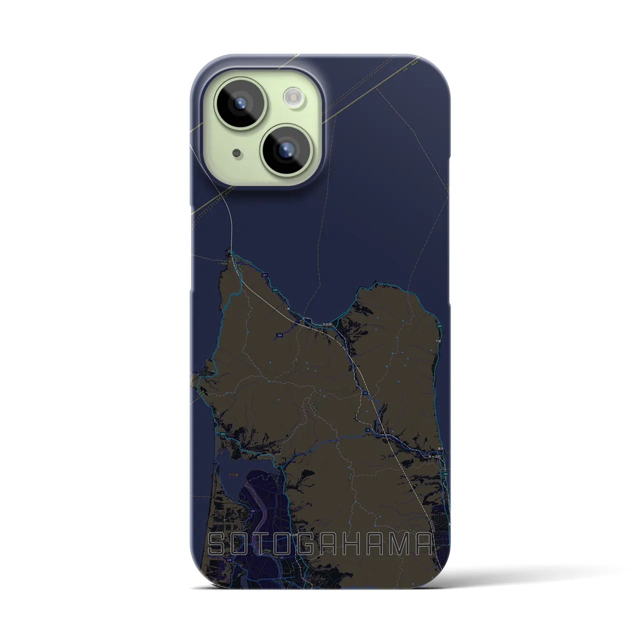 【外ヶ浜(青森県)】地図柄iPhoneケース(バックカバータイプ)