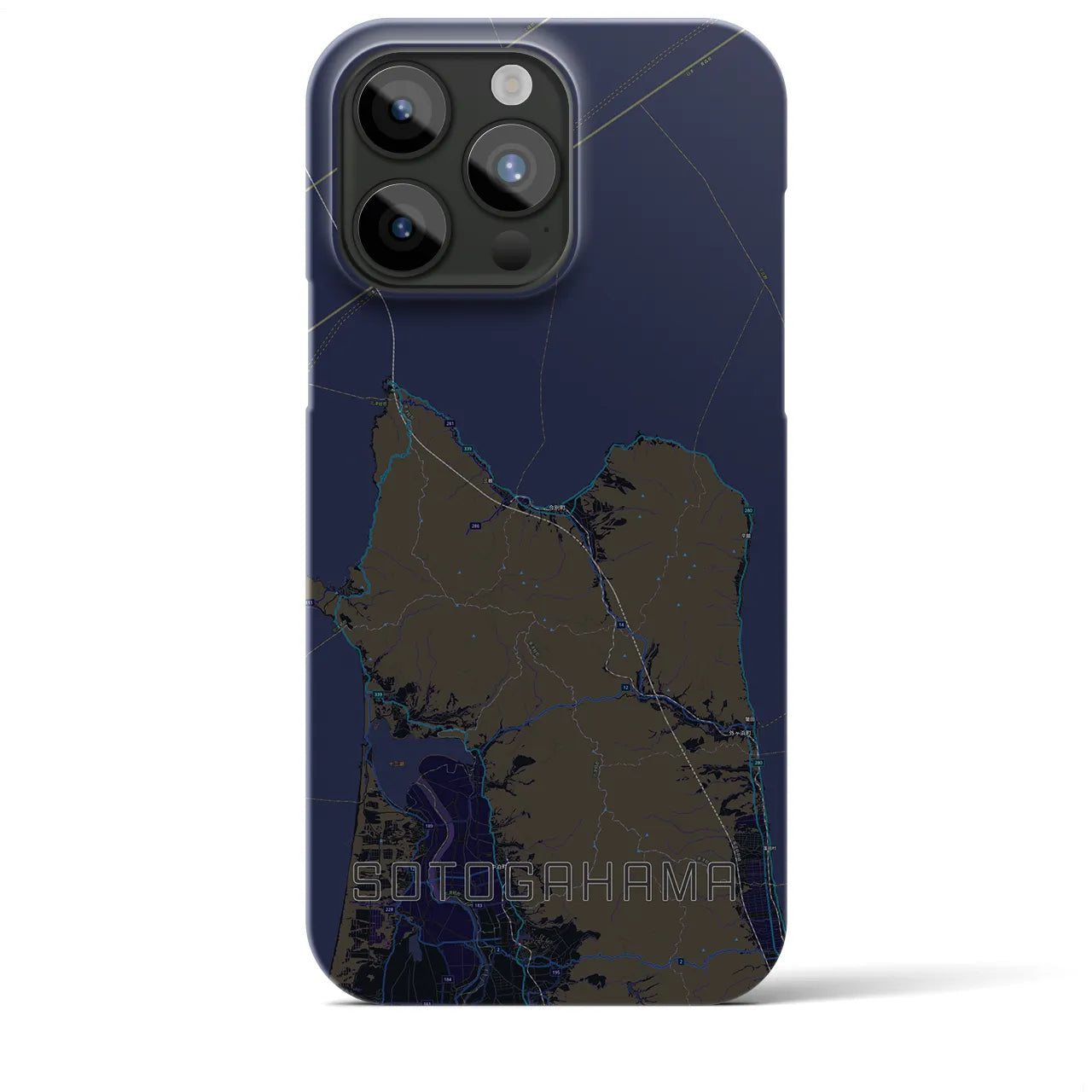 【外ヶ浜(青森県)】地図柄iPhoneケース(バックカバータイプ)