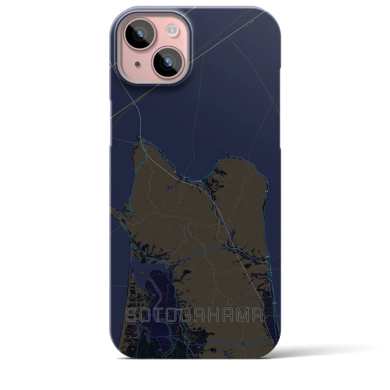 【外ヶ浜(青森県)】地図柄iPhoneケース(バックカバータイプ)