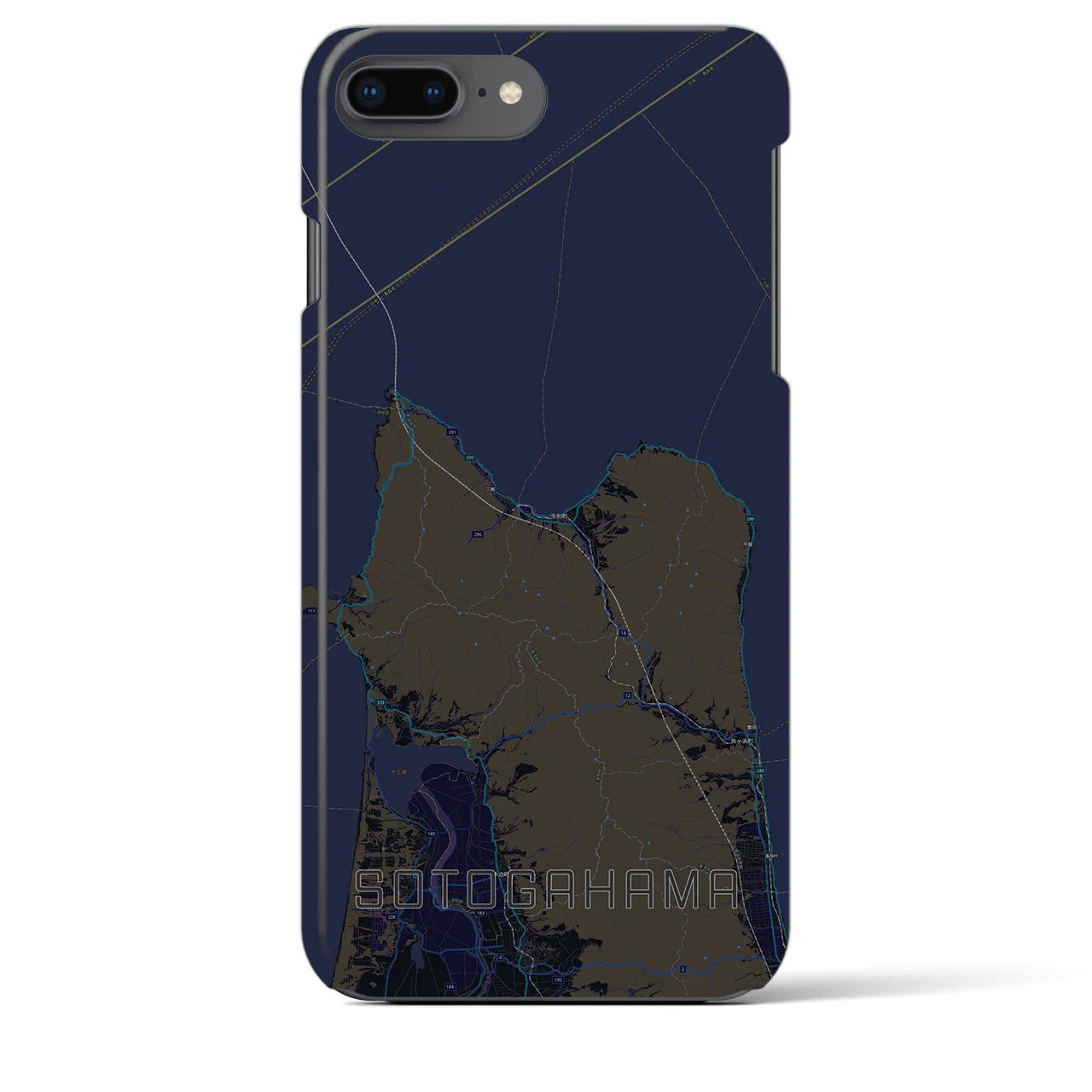 【外ヶ浜(青森県)】地図柄iPhoneケース(バックカバータイプ)