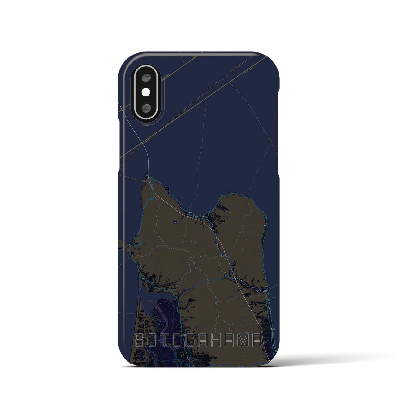 【外ヶ浜(青森県)】地図柄iPhoneケース(バックカバータイプ)