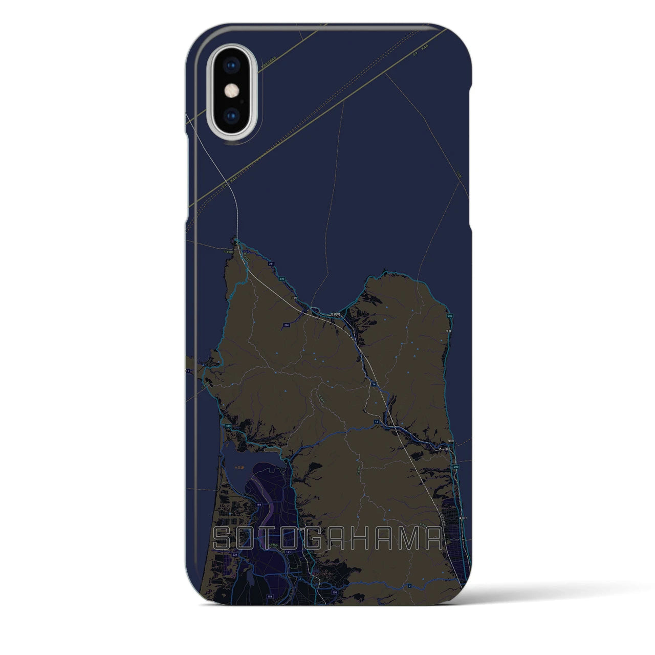 【外ヶ浜(青森県)】地図柄iPhoneケース(バックカバータイプ)