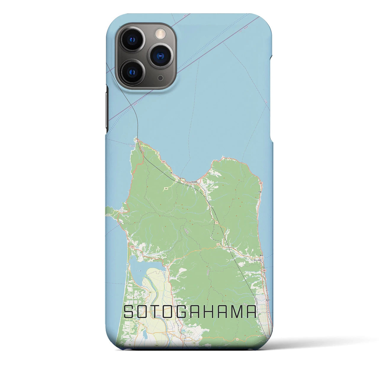 【外ヶ浜(青森県)】地図柄iPhoneケース(バックカバータイプ)