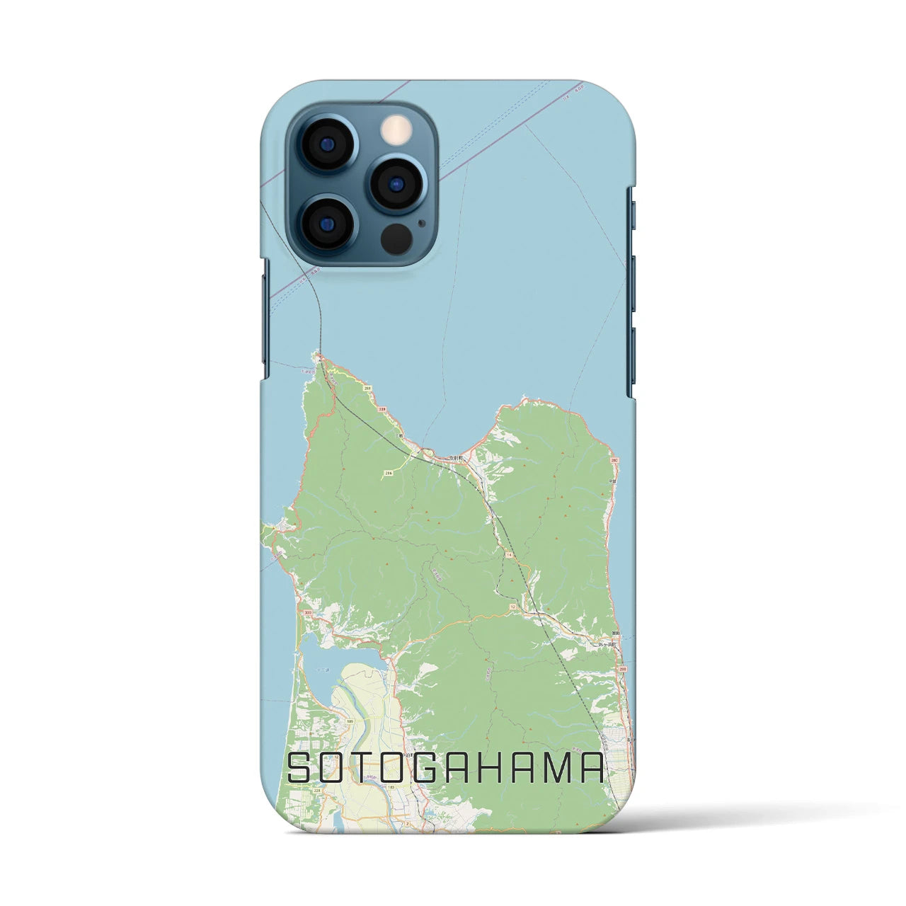 【外ヶ浜(青森県)】地図柄iPhoneケース(バックカバータイプ)