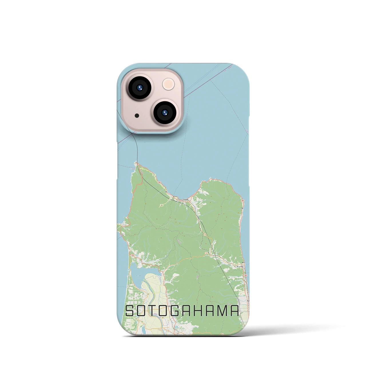 【外ヶ浜(青森県)】地図柄iPhoneケース(バックカバータイプ)
