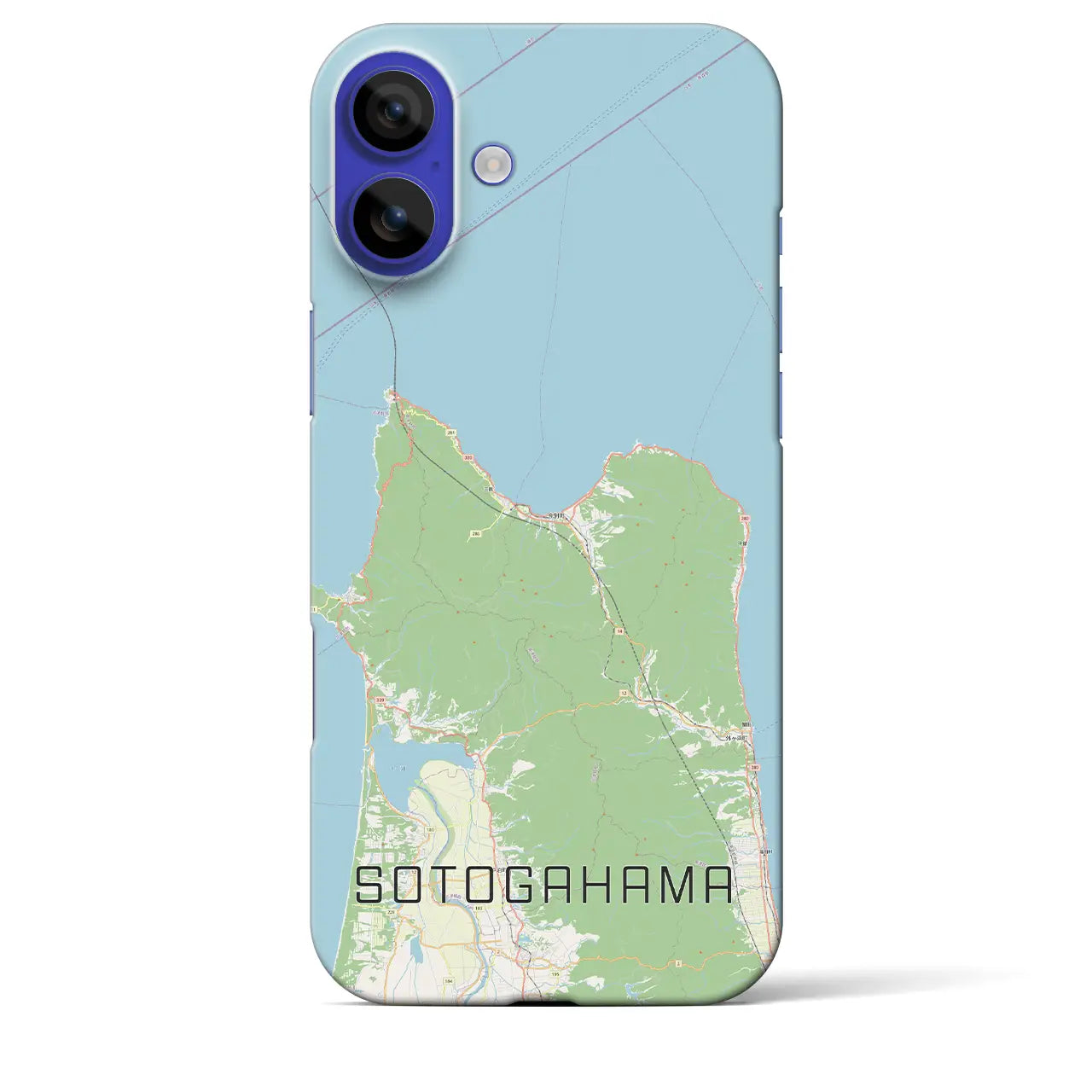 【外ヶ浜(青森県)】地図柄iPhoneケース(バックカバータイプ)ナチュラル・iPhone 16 Pro Max 用