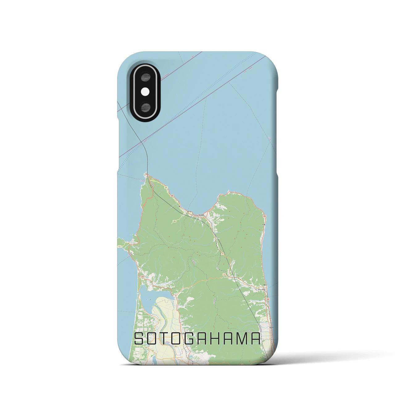 【外ヶ浜(青森県)】地図柄iPhoneケース(バックカバータイプ)
