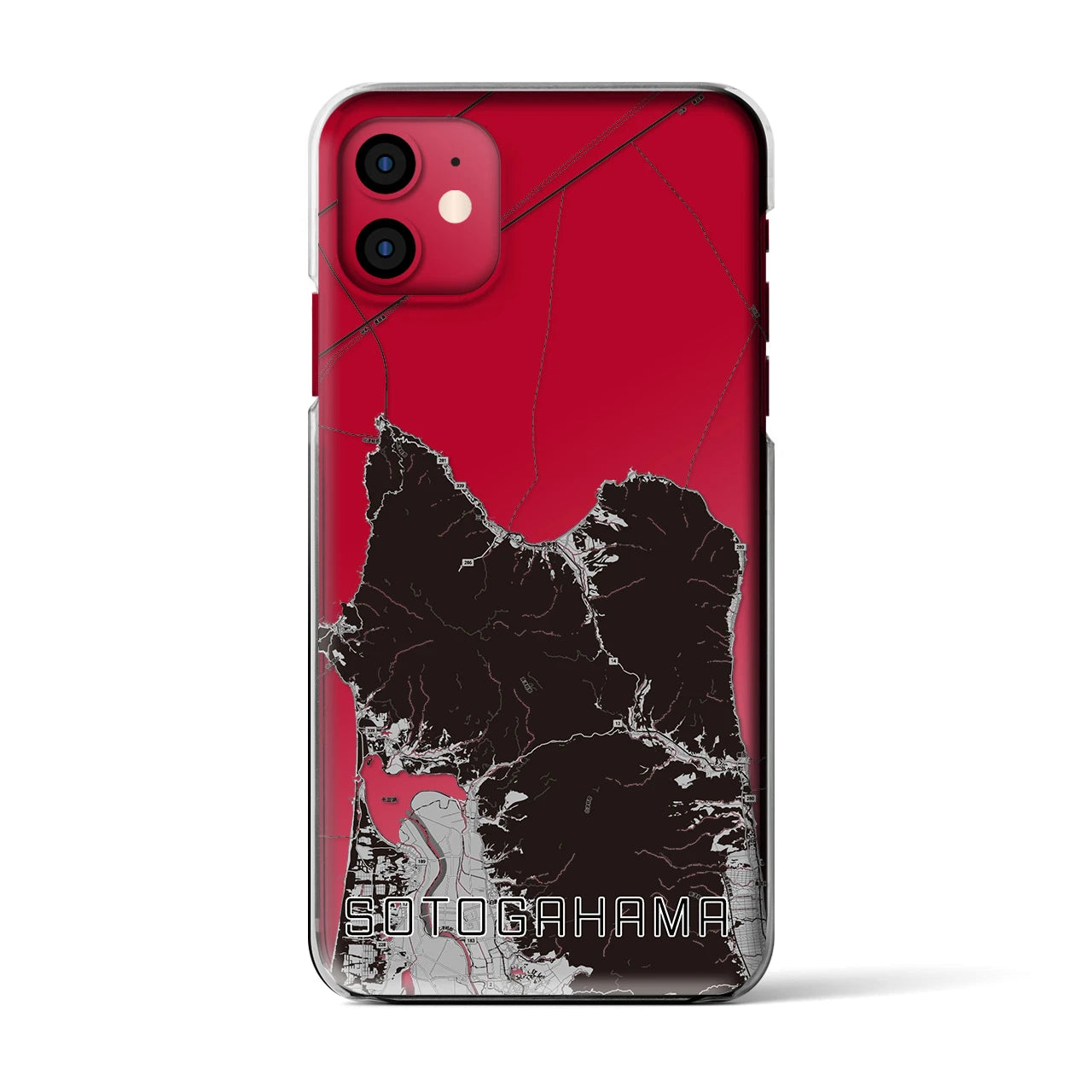 【外ヶ浜(青森県)】地図柄iPhoneケース(クリアタイプ)