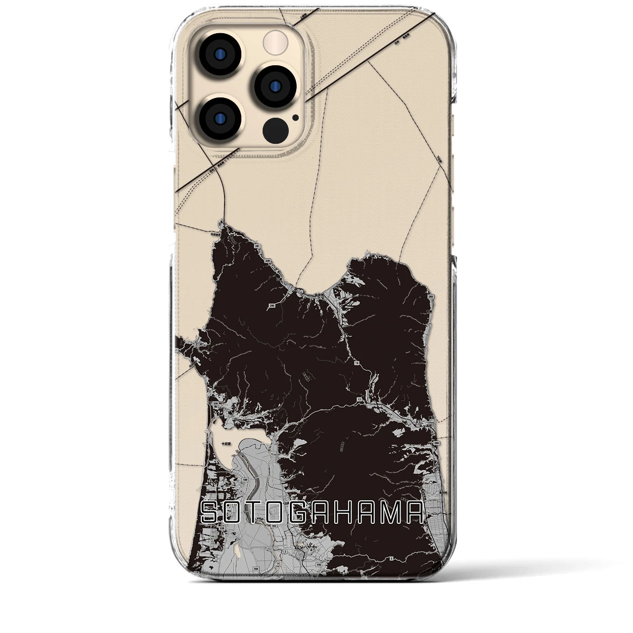 【外ヶ浜(青森県)】地図柄iPhoneケース(クリアタイプ)