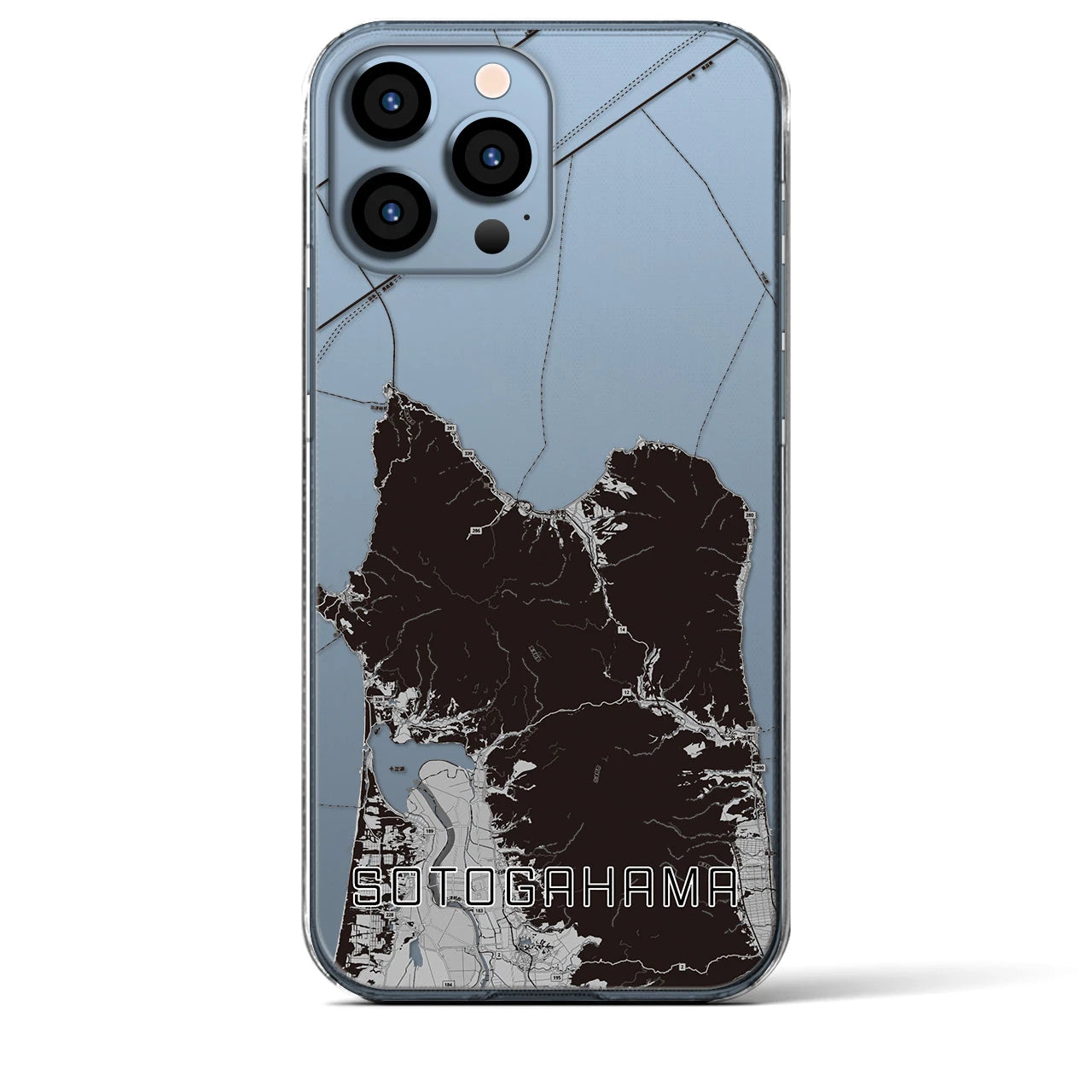 【外ヶ浜(青森県)】地図柄iPhoneケース(クリアタイプ)