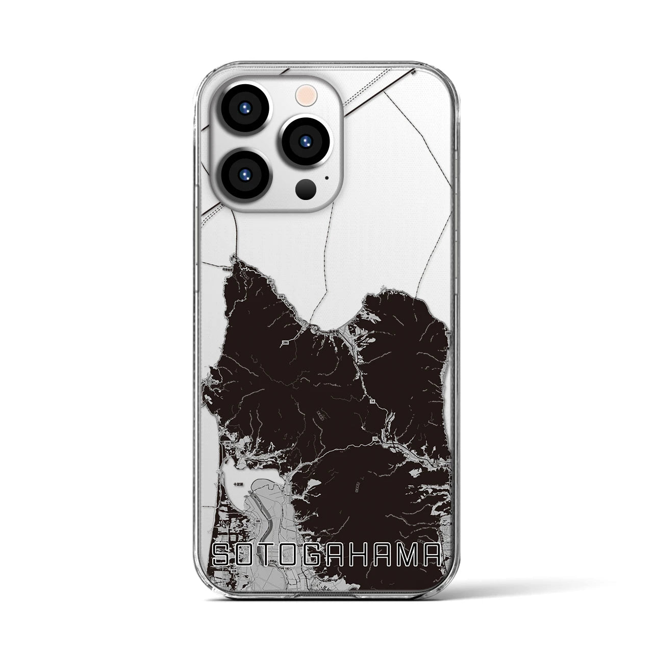 【外ヶ浜(青森県)】地図柄iPhoneケース(クリアタイプ)