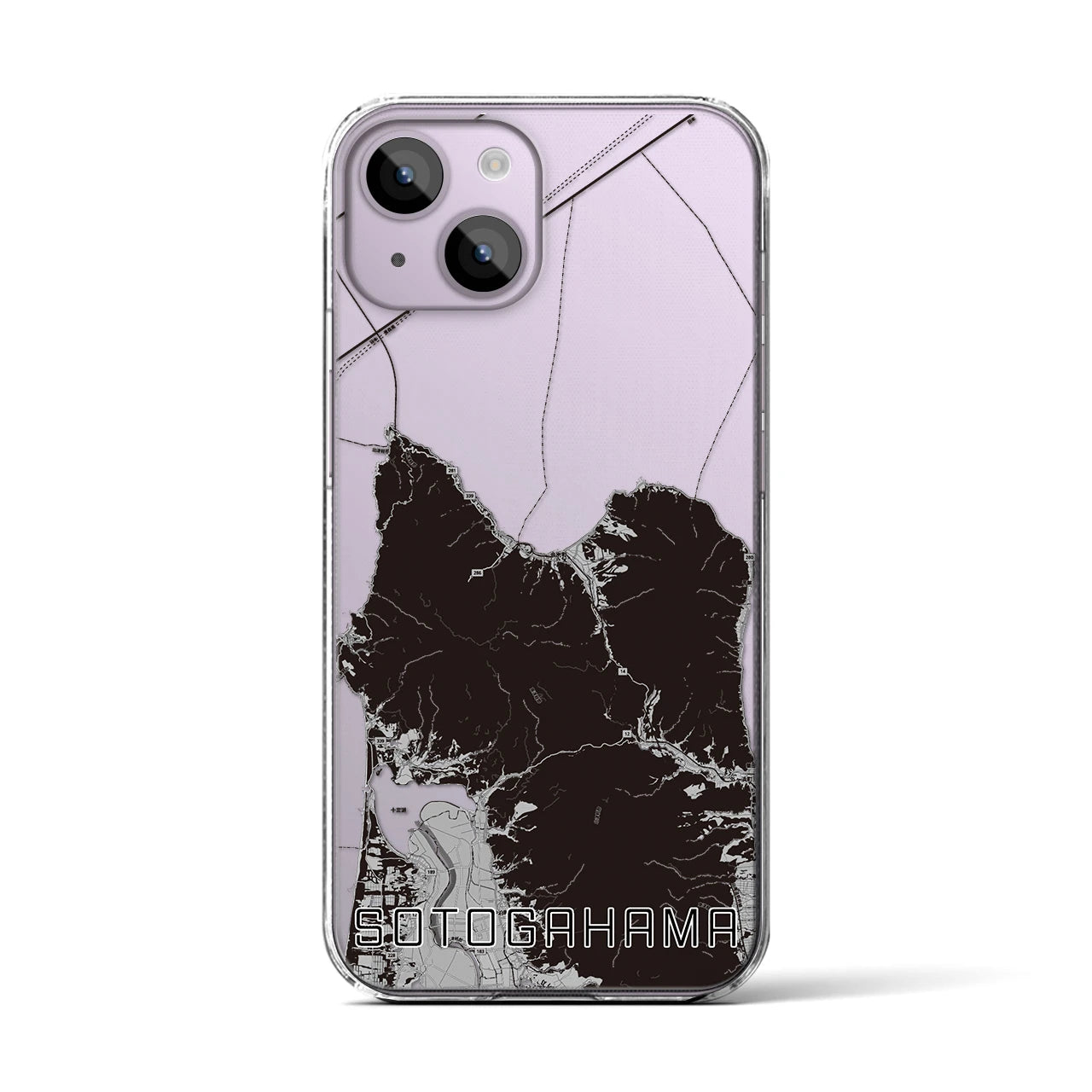 【外ヶ浜(青森県)】地図柄iPhoneケース(クリアタイプ)