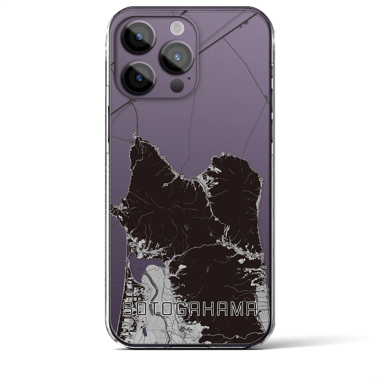 【外ヶ浜(青森県)】地図柄iPhoneケース(クリアタイプ)