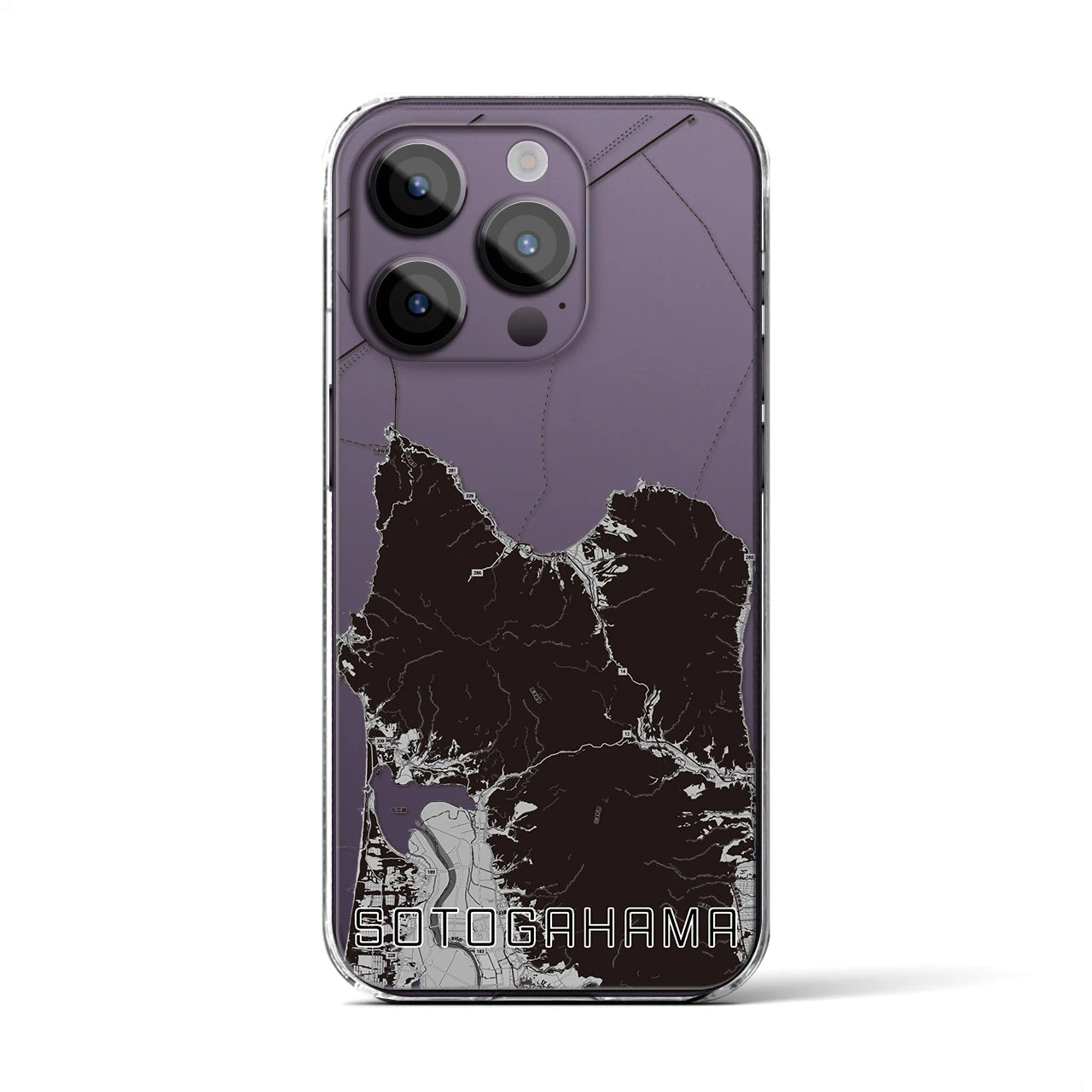 【外ヶ浜(青森県)】地図柄iPhoneケース(クリアタイプ)