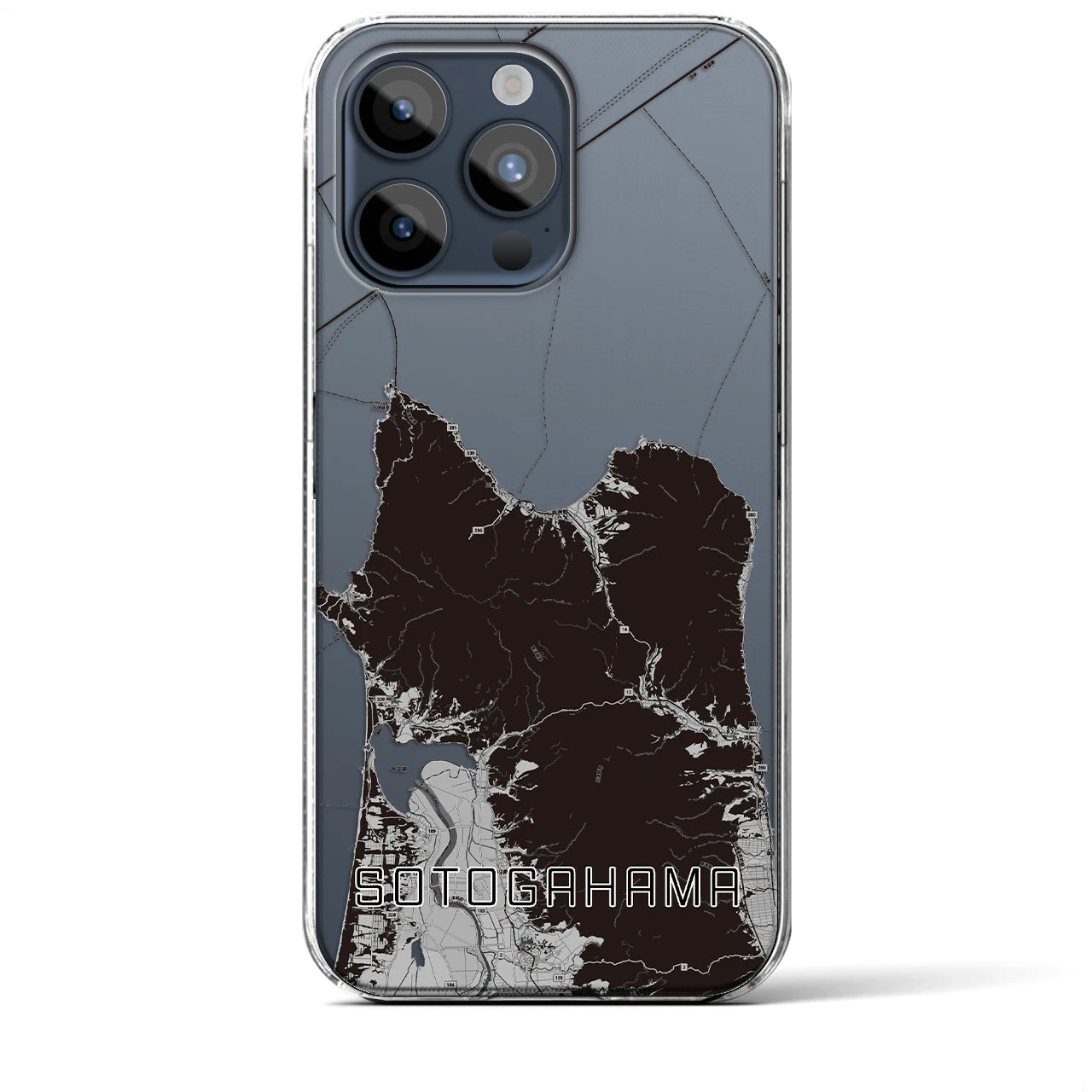 【外ヶ浜(青森県)】地図柄iPhoneケース(クリアタイプ)