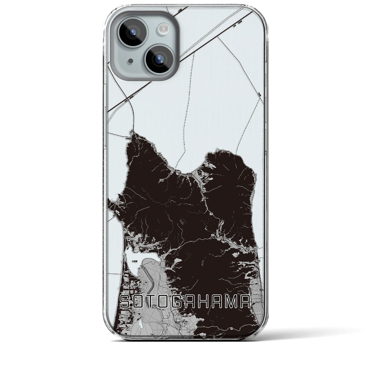 【外ヶ浜(青森県)】地図柄iPhoneケース(クリアタイプ)