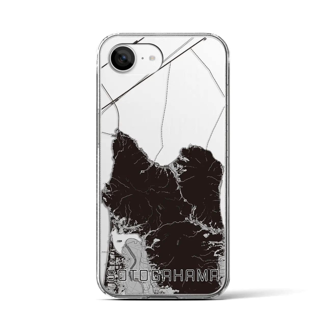 【外ヶ浜(青森県)】地図柄iPhoneケース(クリアタイプ)