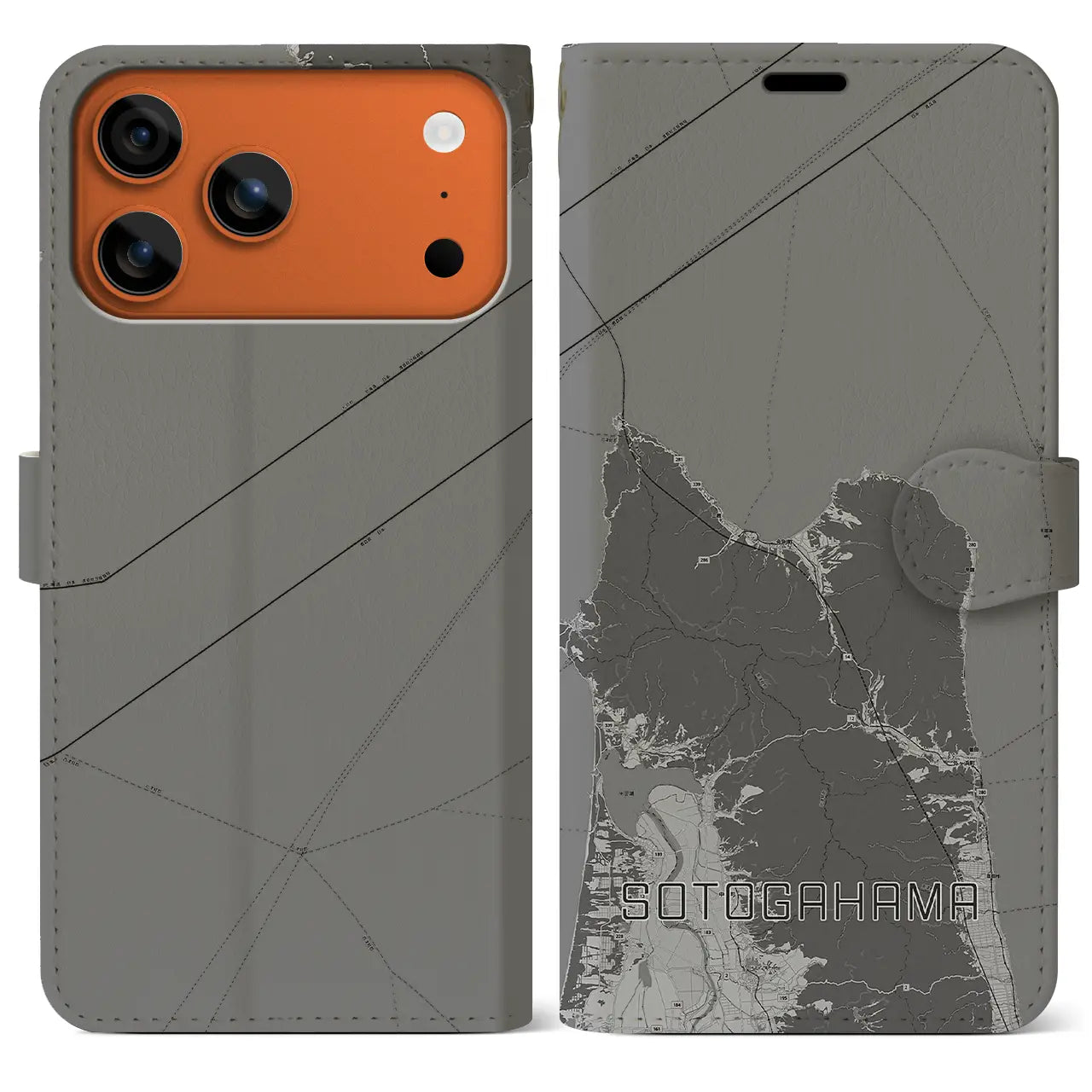 【外ヶ浜(青森県)】地図柄iPhoneケース(手帳タイプ)