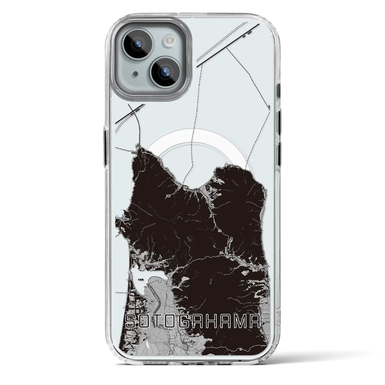 【外ヶ浜(青森県)】地図柄iPhoneケース(MagSafeタイプ)
