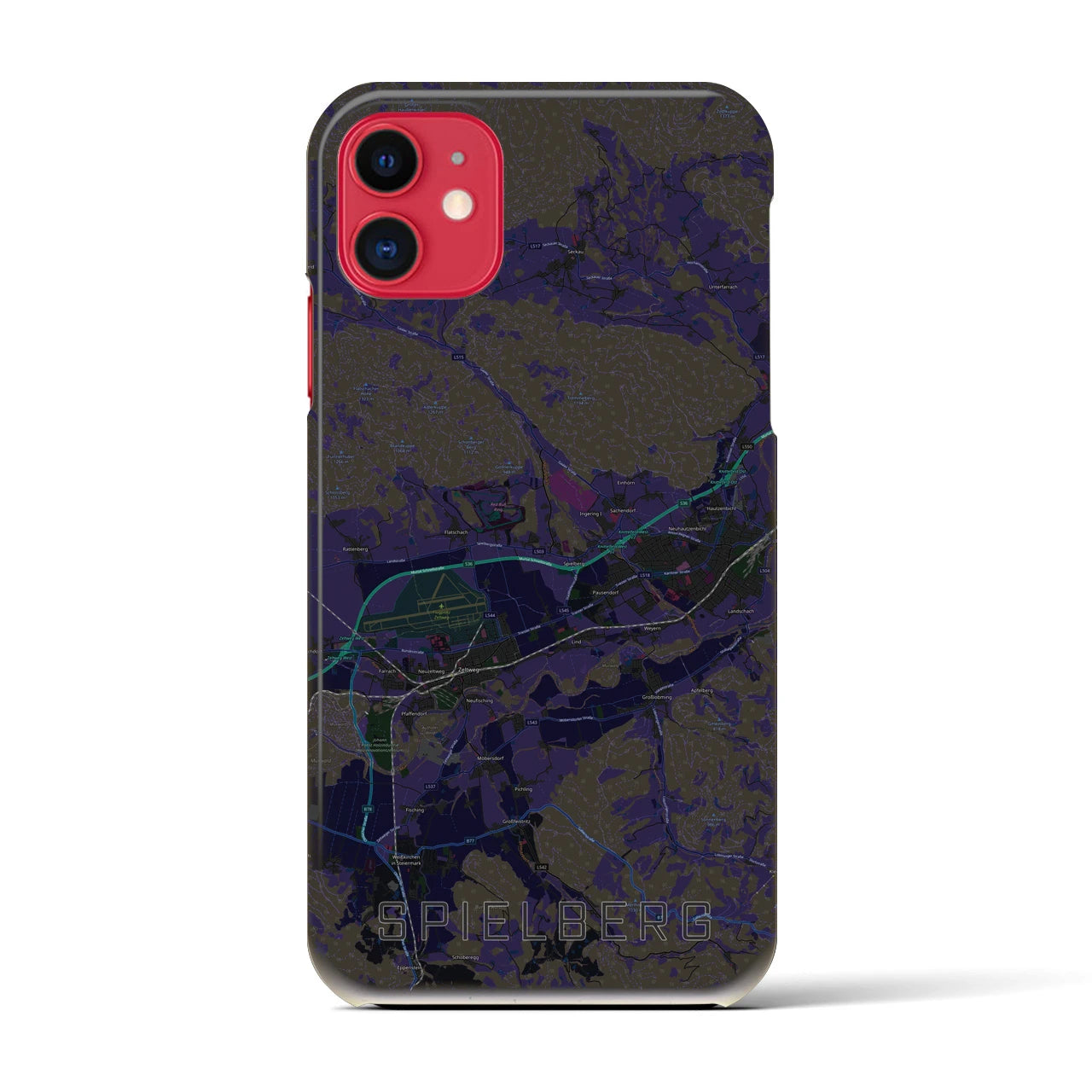【シュピールベルク(オーストリア)】地図柄iPhoneケース(バックカバータイプ)