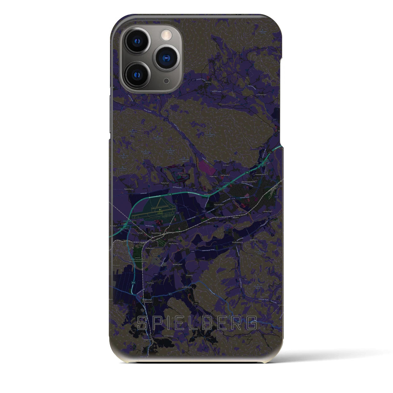 【シュピールベルク(オーストリア)】地図柄iPhoneケース(バックカバータイプ)