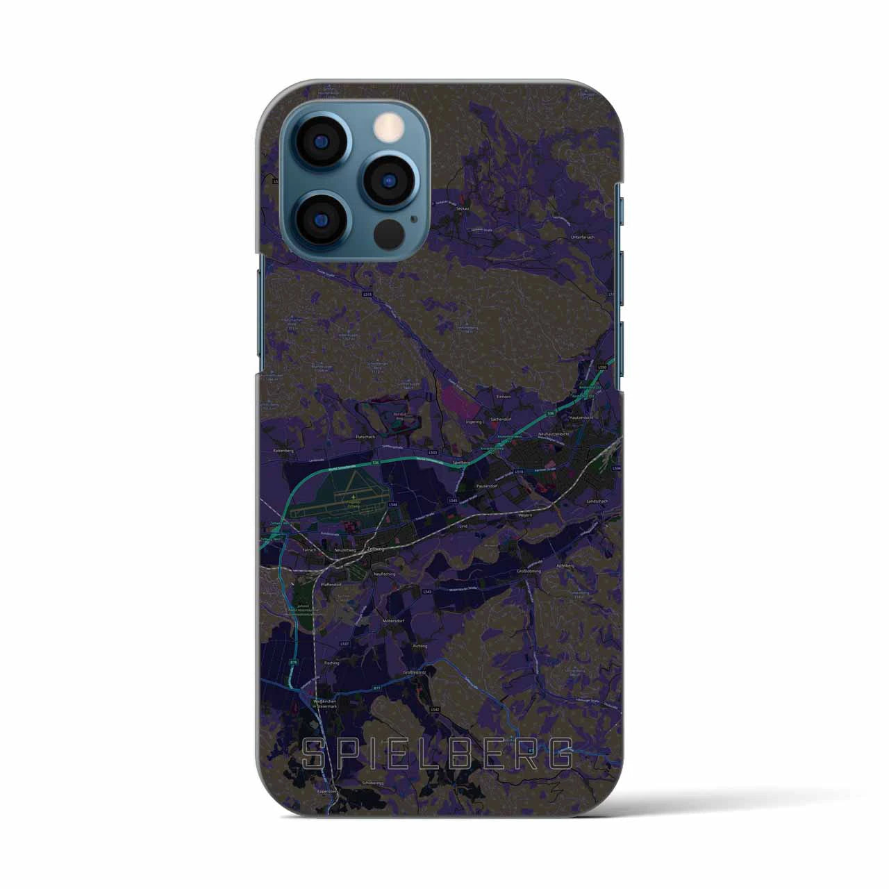 【シュピールベルク(オーストリア)】地図柄iPhoneケース(バックカバータイプ)