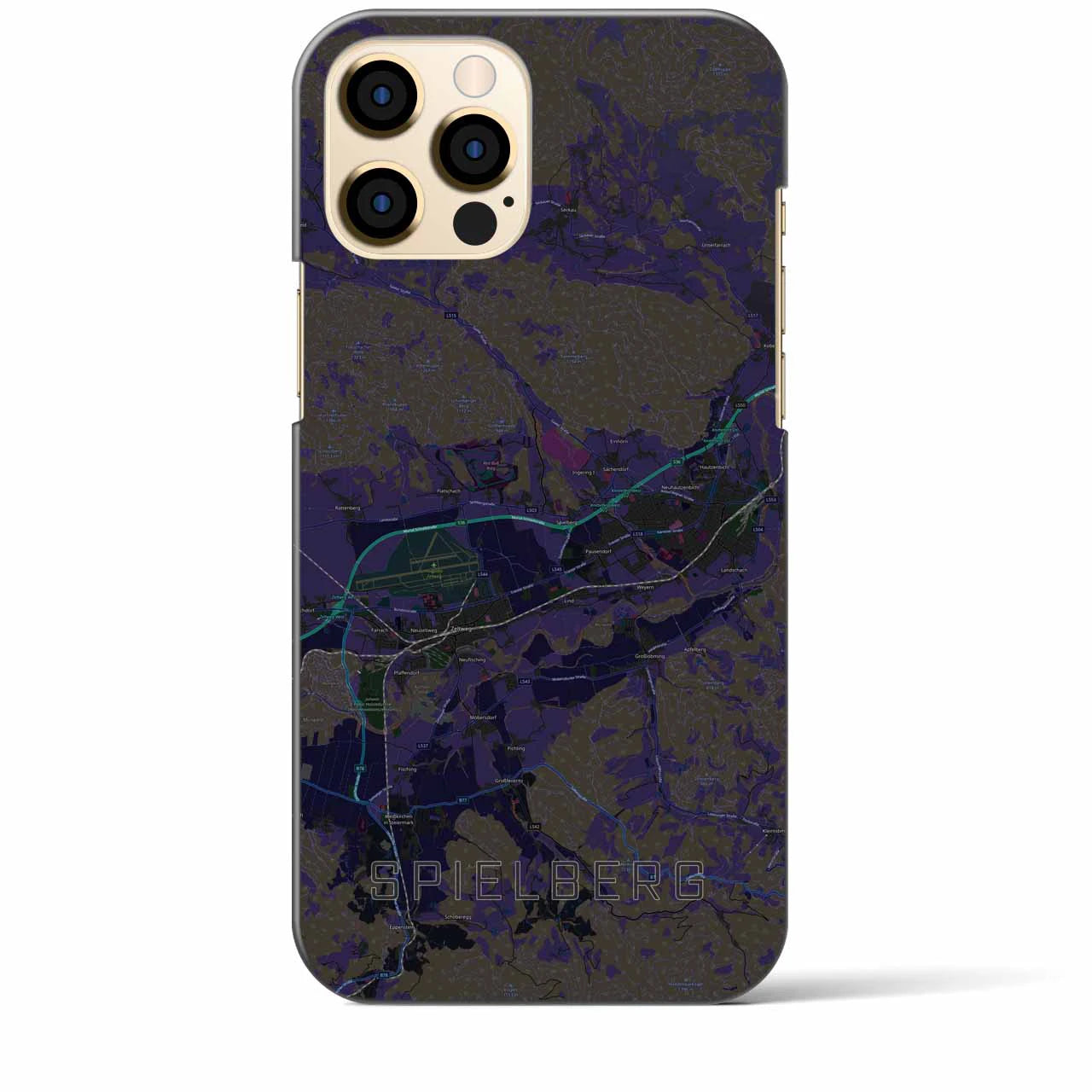 【シュピールベルク(オーストリア)】地図柄iPhoneケース(バックカバータイプ)