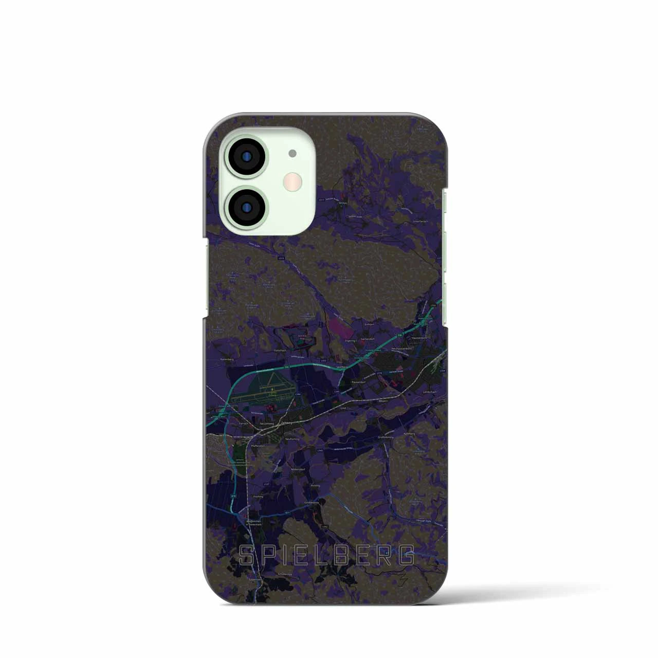 【シュピールベルク(オーストリア)】地図柄iPhoneケース(バックカバータイプ)