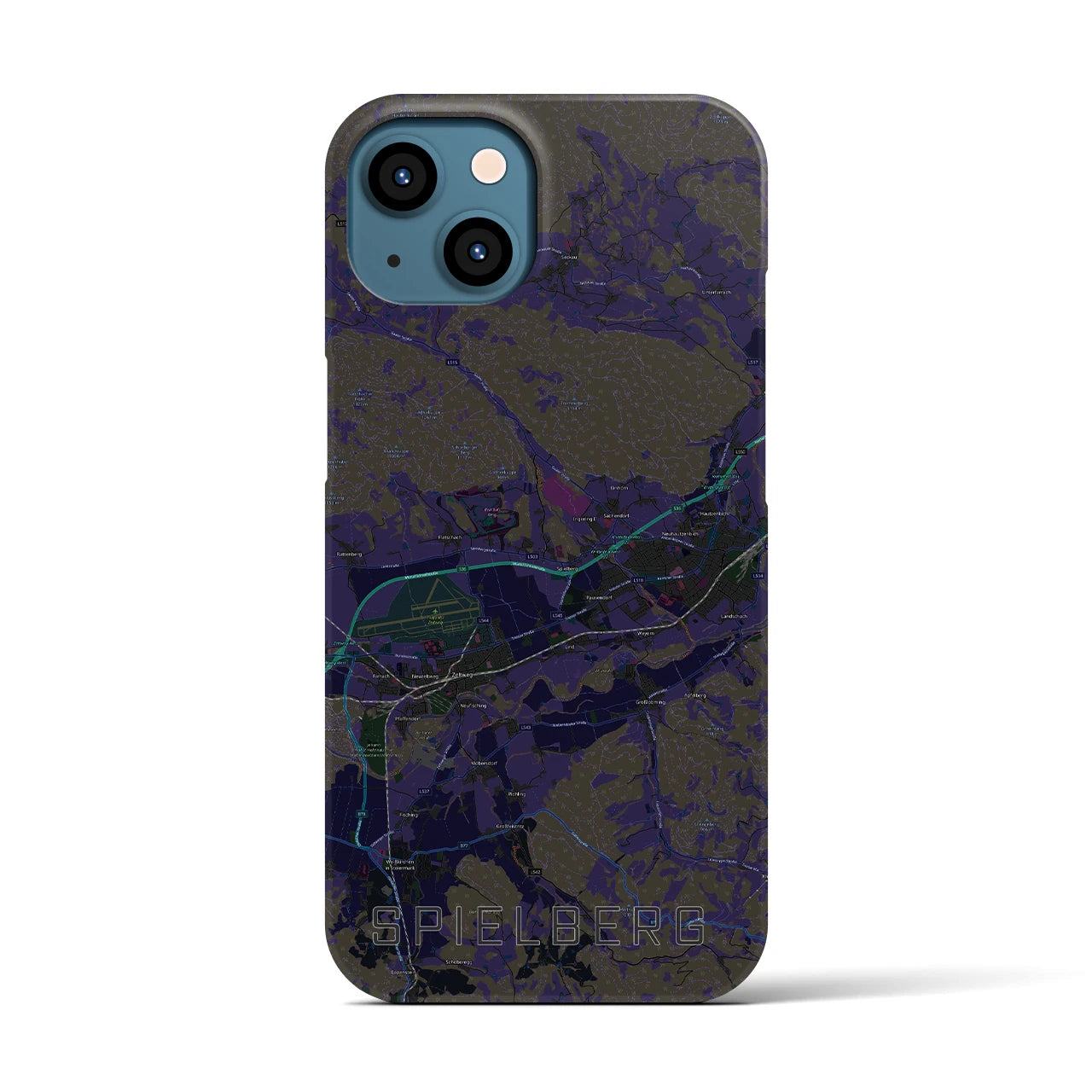 【シュピールベルク(オーストリア)】地図柄iPhoneケース(バックカバータイプ)