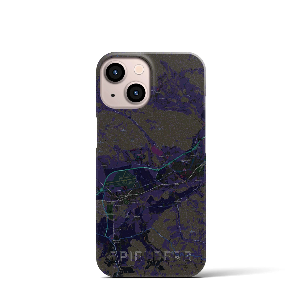 【シュピールベルク(オーストリア)】地図柄iPhoneケース(バックカバータイプ)