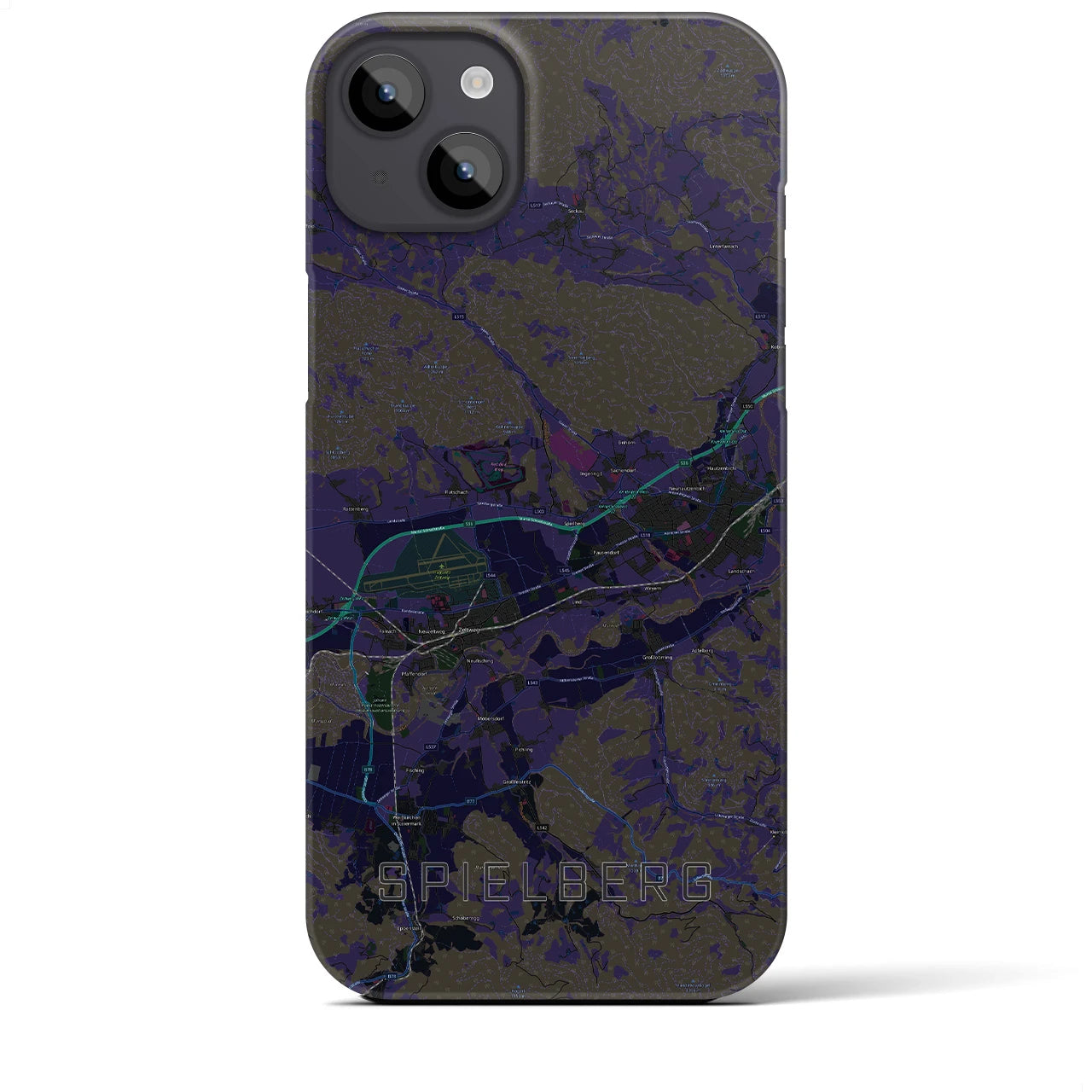 【シュピールベルク(オーストリア)】地図柄iPhoneケース(バックカバータイプ)