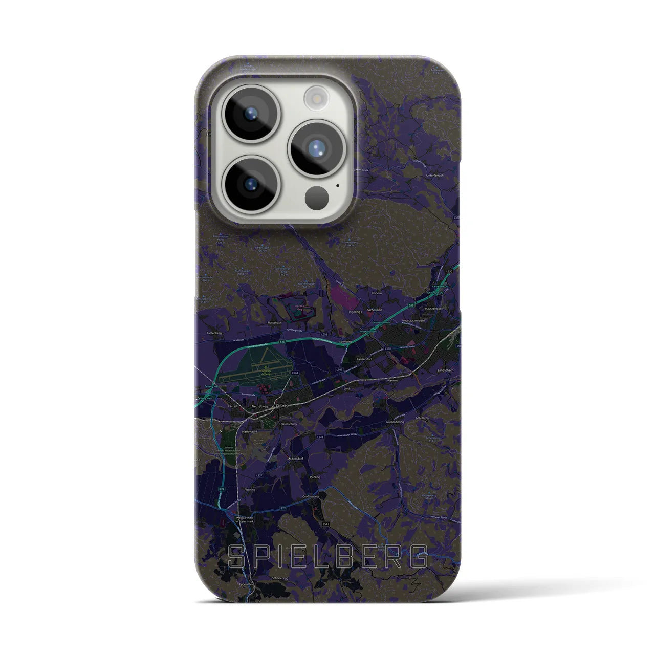 【シュピールベルク(オーストリア)】地図柄iPhoneケース(バックカバータイプ)