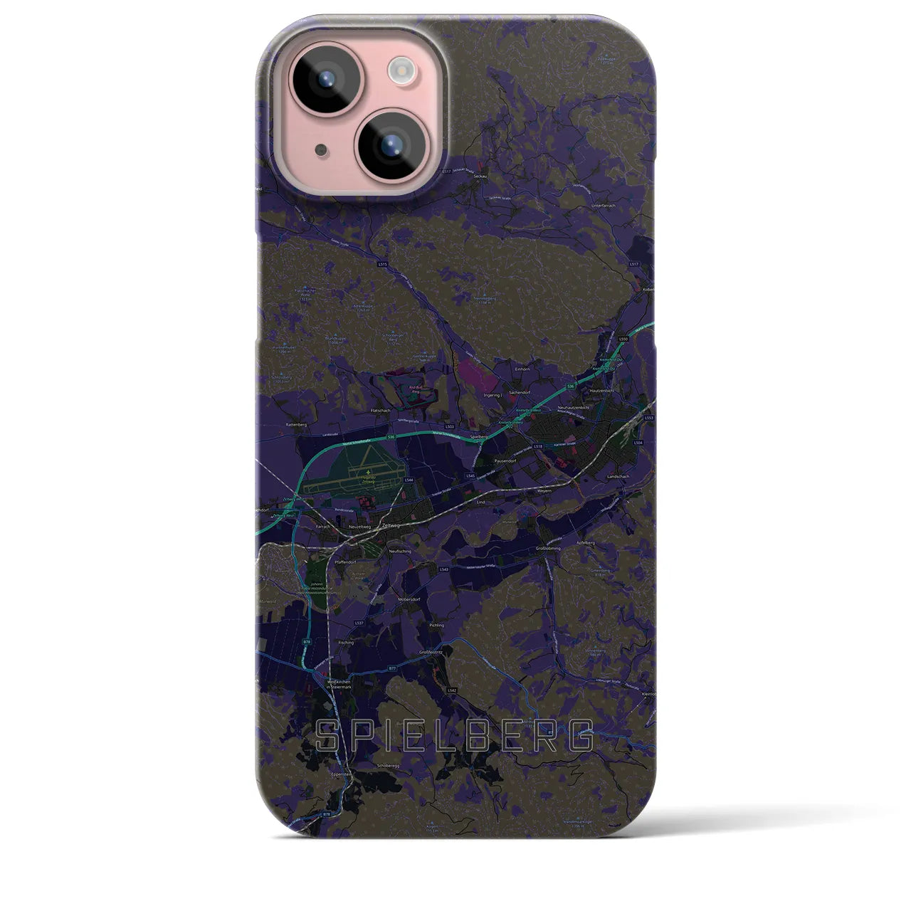 【シュピールベルク(オーストリア)】地図柄iPhoneケース(バックカバータイプ)