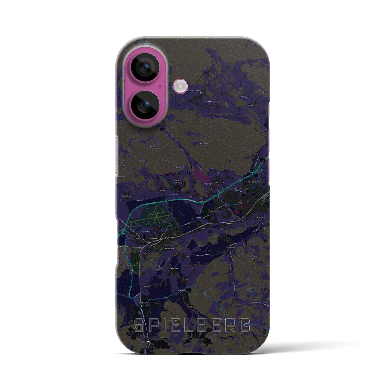 【シュピールベルク(オーストリア)】地図柄iPhoneケース(バックカバータイプ)