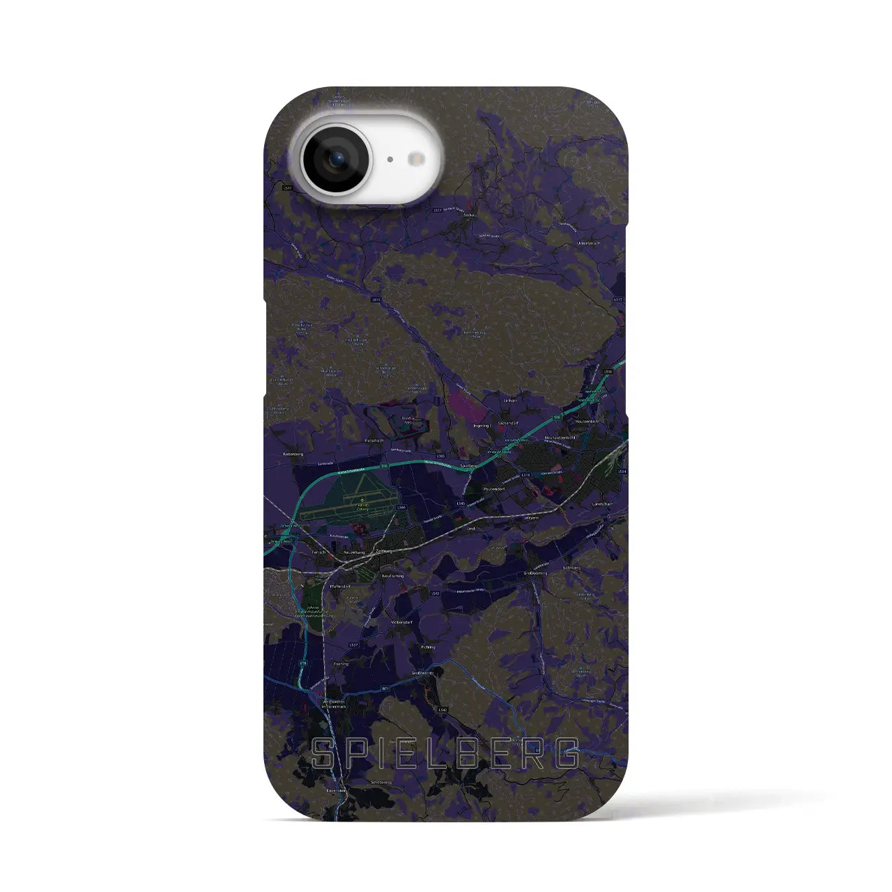 【シュピールベルク(オーストリア)】地図柄iPhoneケース(バックカバータイプ)