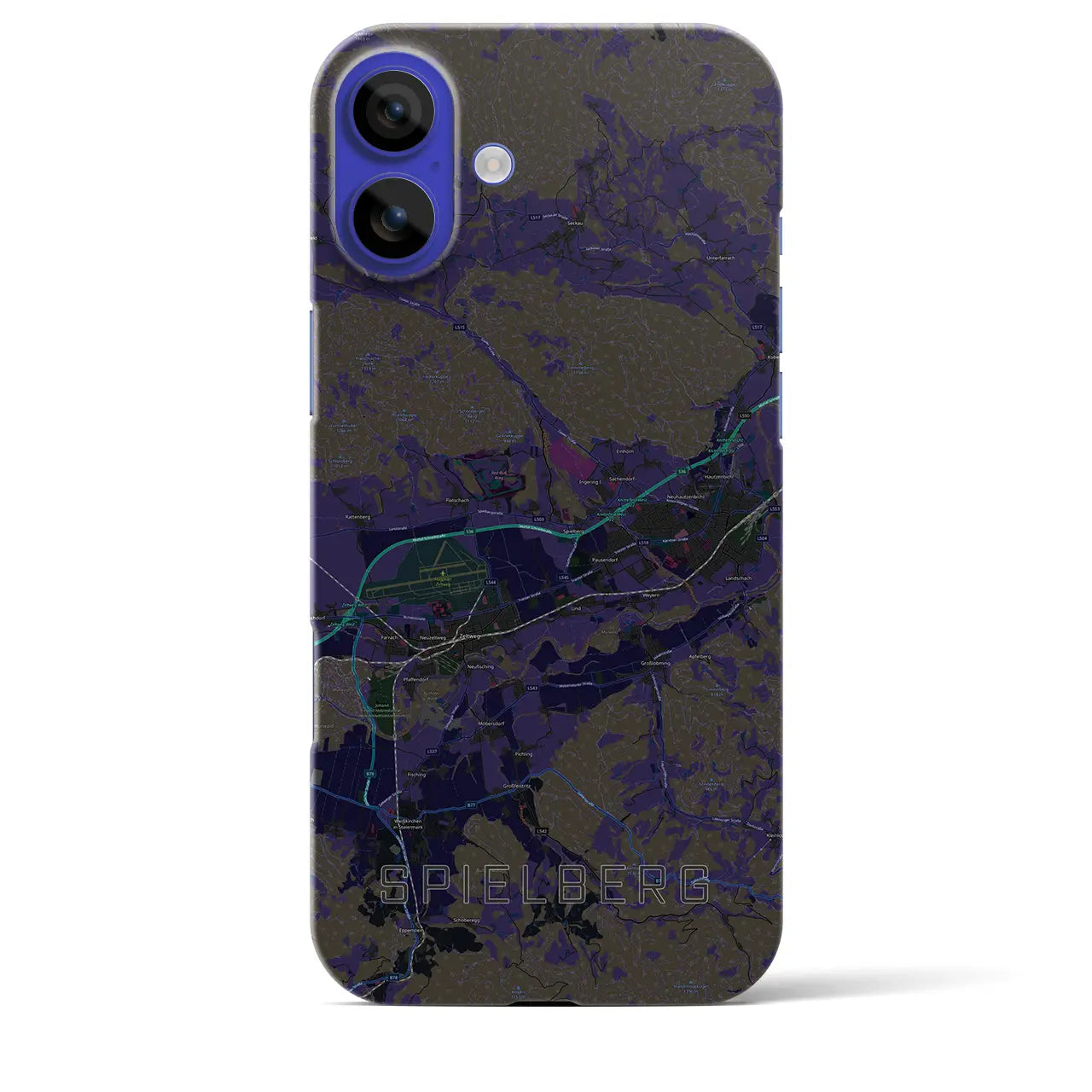 【シュピールベルク(オーストリア)】地図柄iPhoneケース(バックカバータイプ)