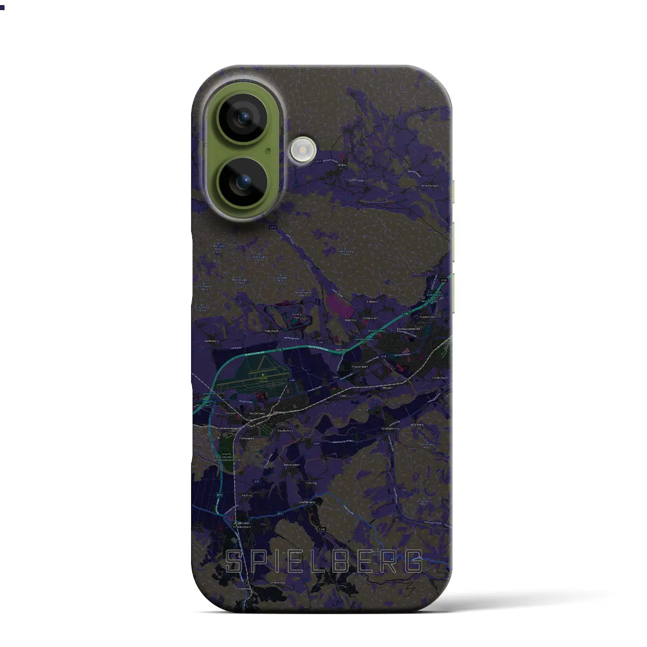 【シュピールベルク(オーストリア)】地図柄iPhoneケース(バックカバータイプ)