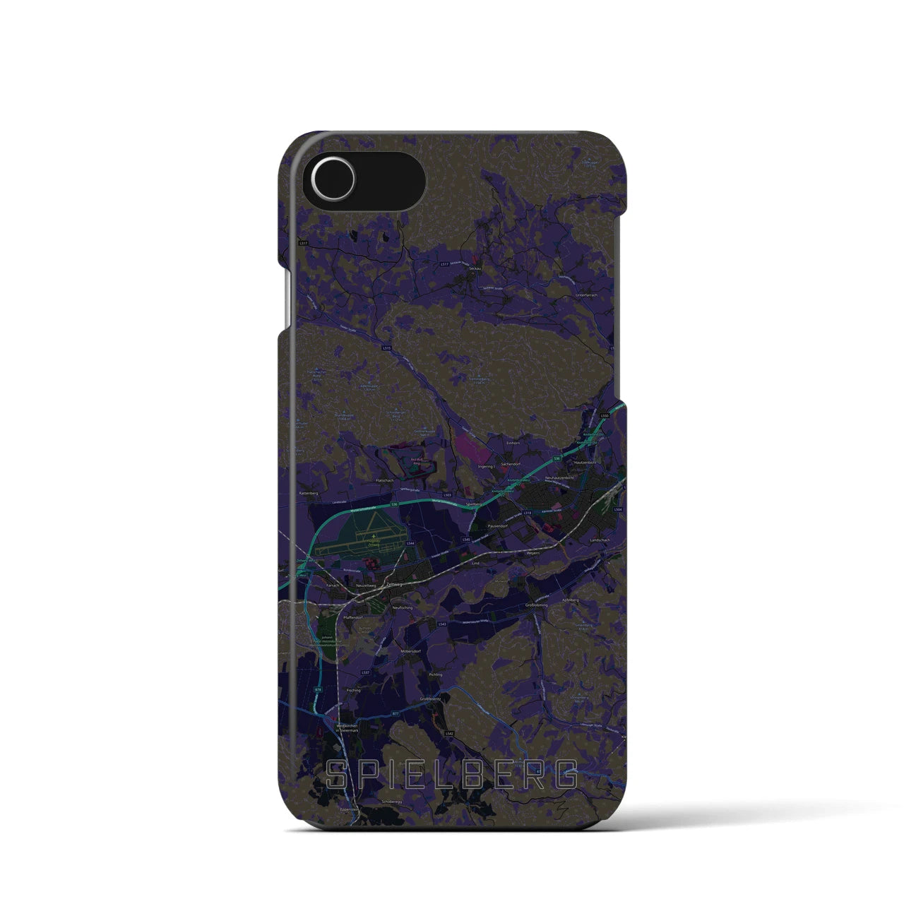 【シュピールベルク(オーストリア)】地図柄iPhoneケース(バックカバータイプ)