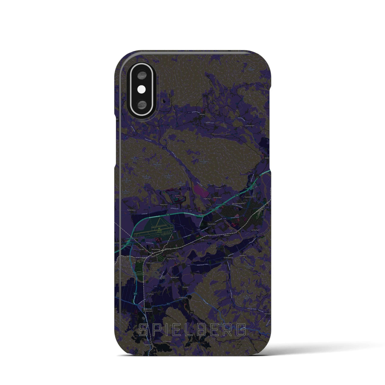 【シュピールベルク(オーストリア)】地図柄iPhoneケース(バックカバータイプ)