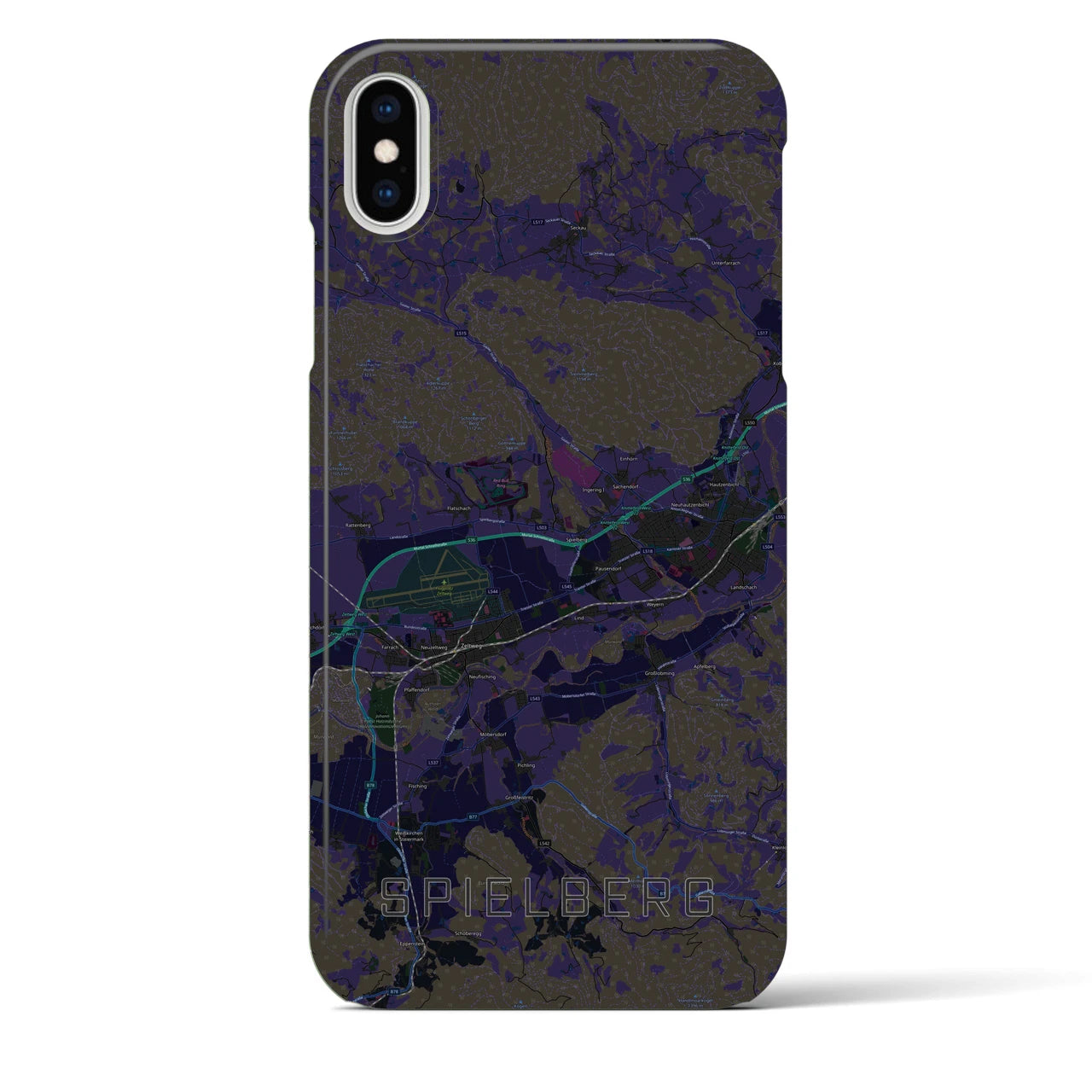 【シュピールベルク(オーストリア)】地図柄iPhoneケース(バックカバータイプ)