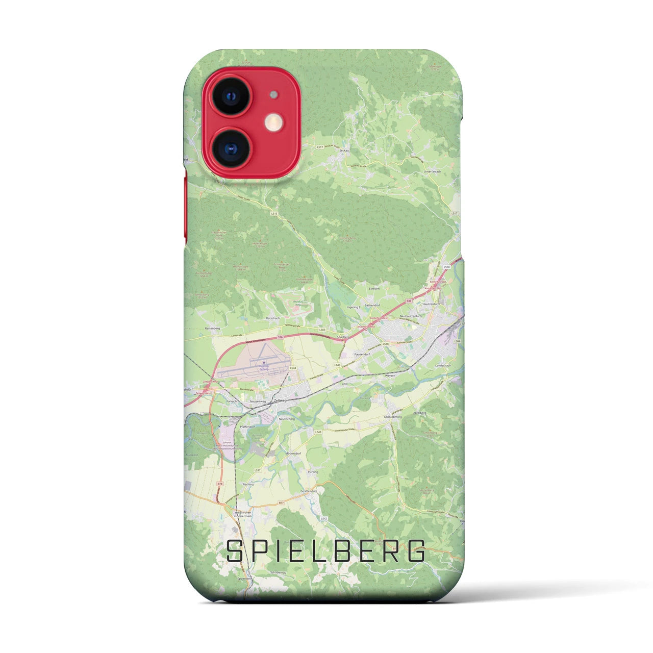 【シュピールベルク(オーストリア)】地図柄iPhoneケース(バックカバータイプ)