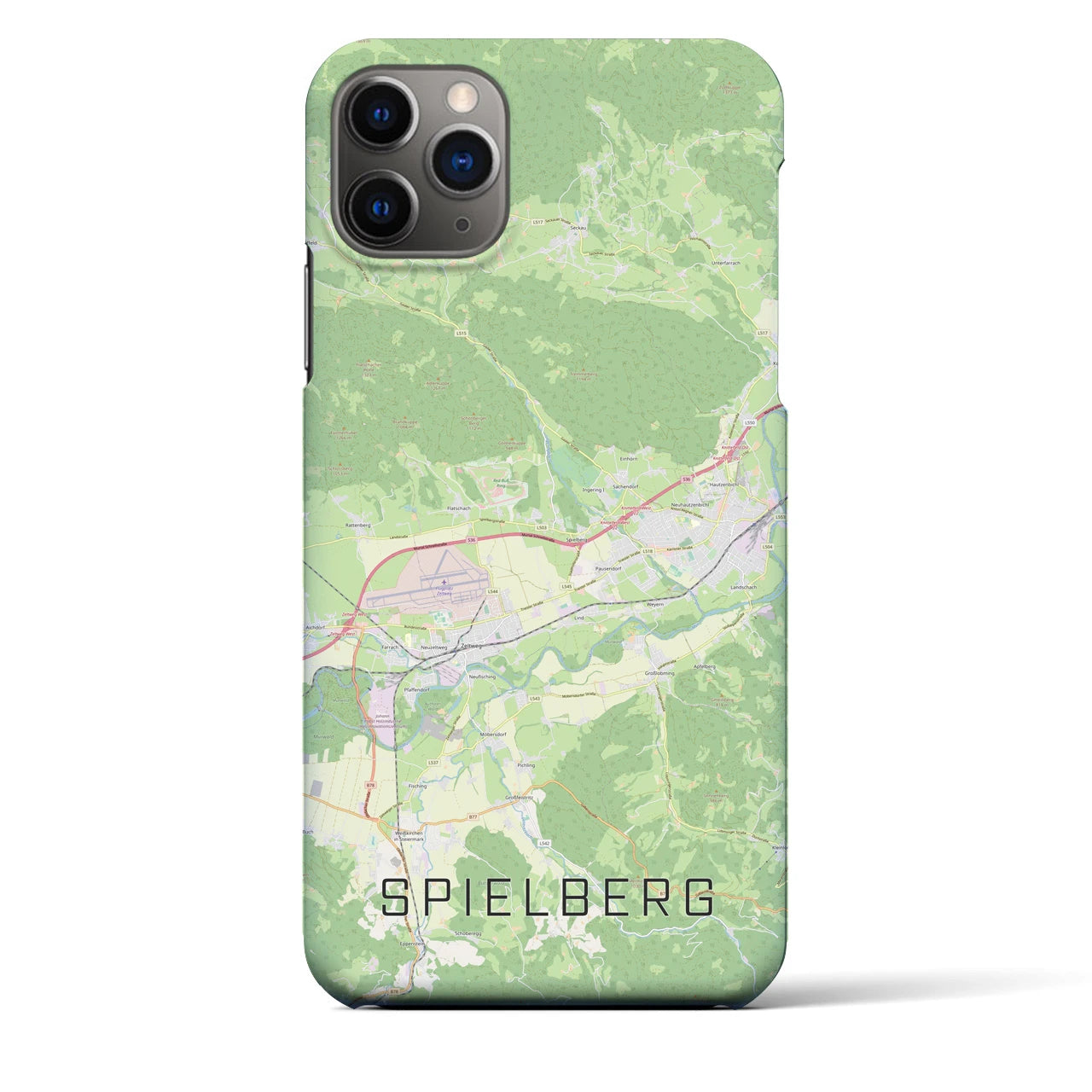 【シュピールベルク(オーストリア)】地図柄iPhoneケース(バックカバータイプ)