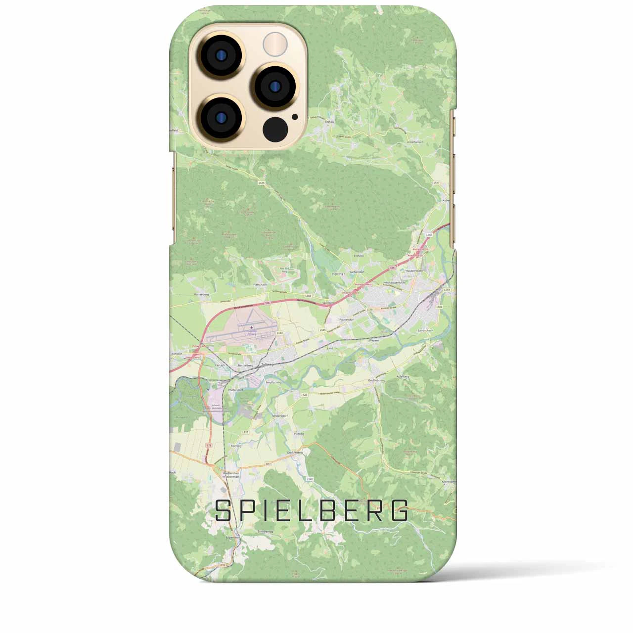 【シュピールベルク(オーストリア)】地図柄iPhoneケース(バックカバータイプ)