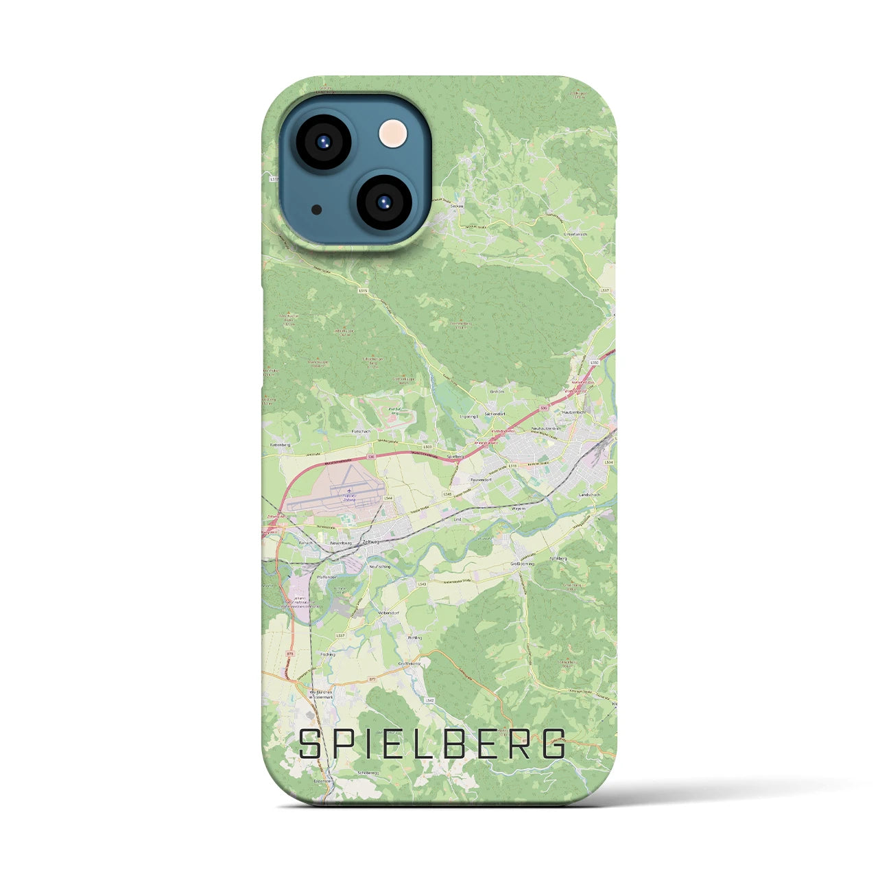 【シュピールベルク(オーストリア)】地図柄iPhoneケース(バックカバータイプ)